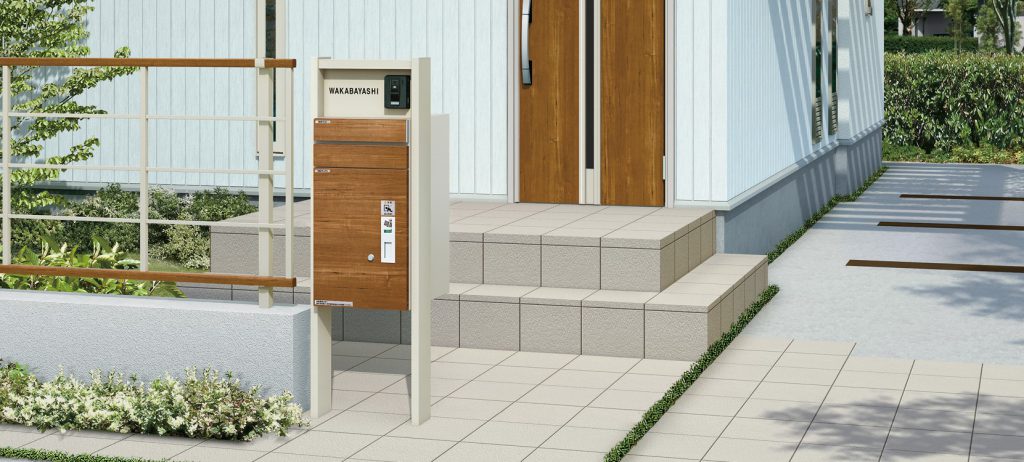 YKKの機能門柱　宅配ポスト１型